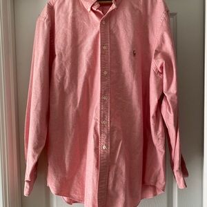 Ralph Lauren Men's Casual Peach Shirt Size 18
